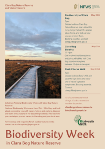 Biodiversity Week poster of Clara Bog